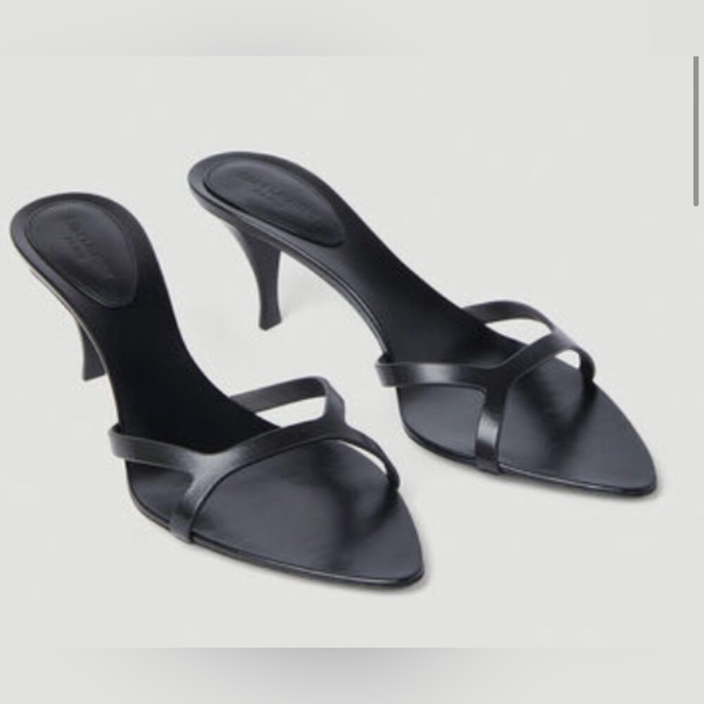 NWOB Saint Laurent Women's Carla High Heel Slide Sandals size 39 1/2 - Picture 1 of 8